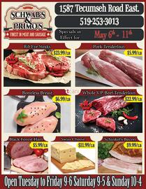 Schwab's & Primo's flyer week 19 Page 1