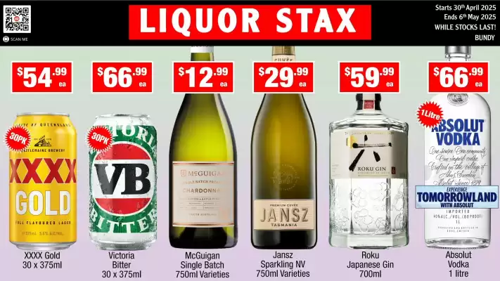Liquor Stax catalogue (valid until 6-05)