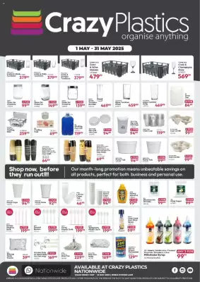 Crazy Plastics catalogue (valid until 31-05)
