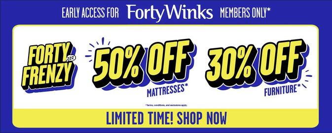 Forty Winks catalogue Page 1