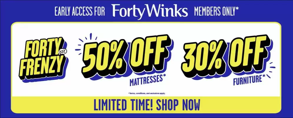 Forty Winks catalogue (valid until 31-05)