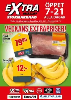 Extra Mjällby Stormarknad reklamblad (giltig till och med 11-05)