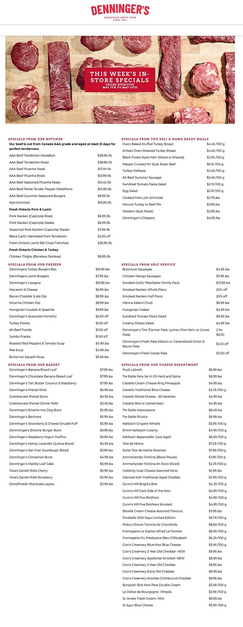 Denninger's flyer week 19 Page 1