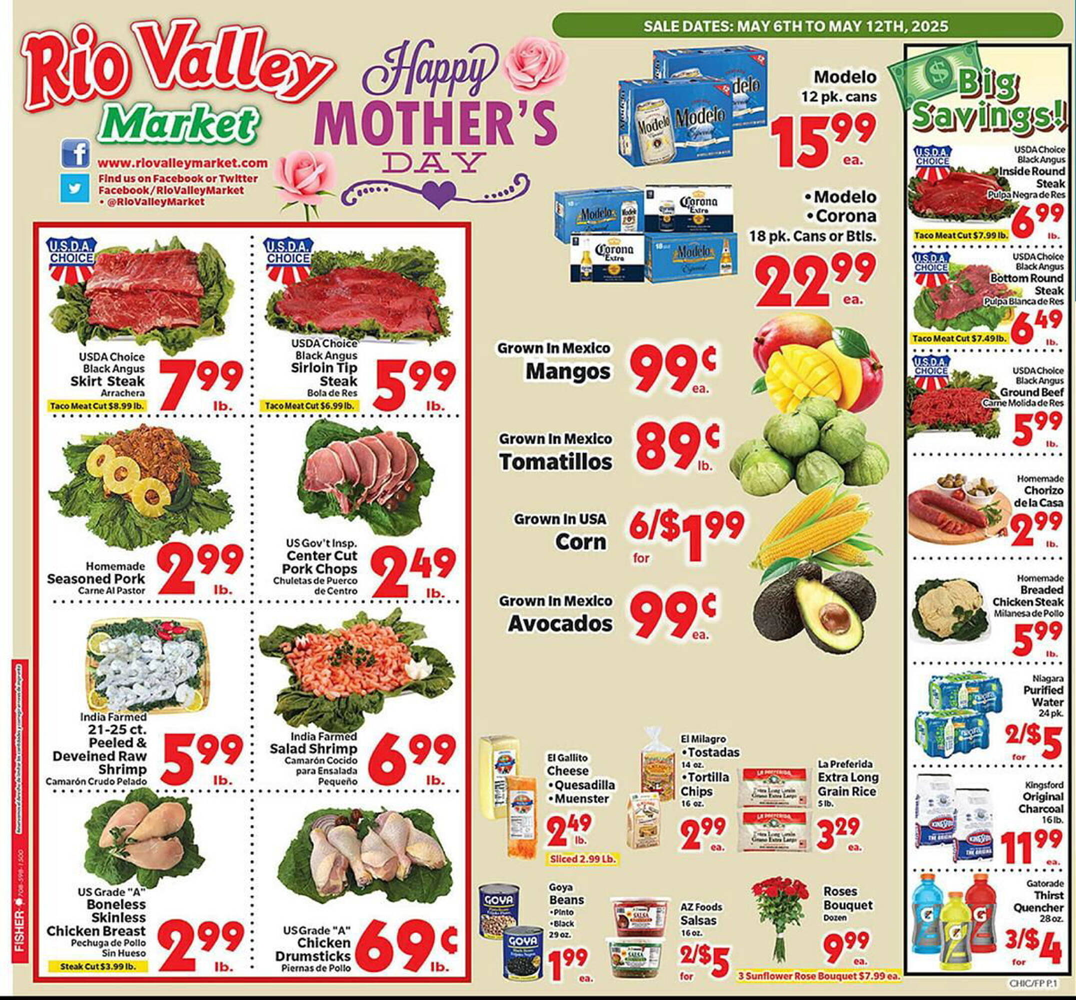 Rio Valley Market Weekly Ad week 19 Page 1