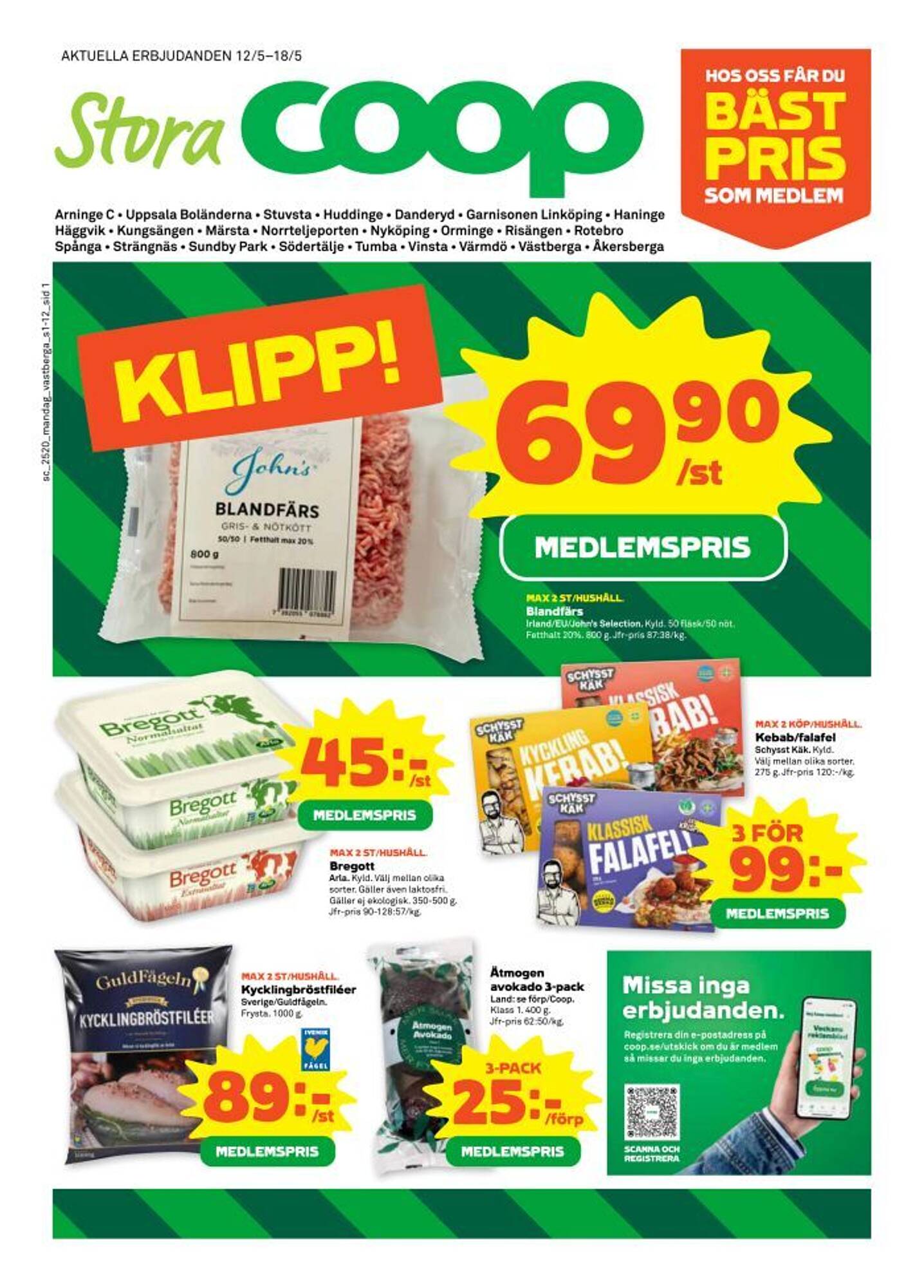 Stora Coop reklamblad vecka 20 Sida 1