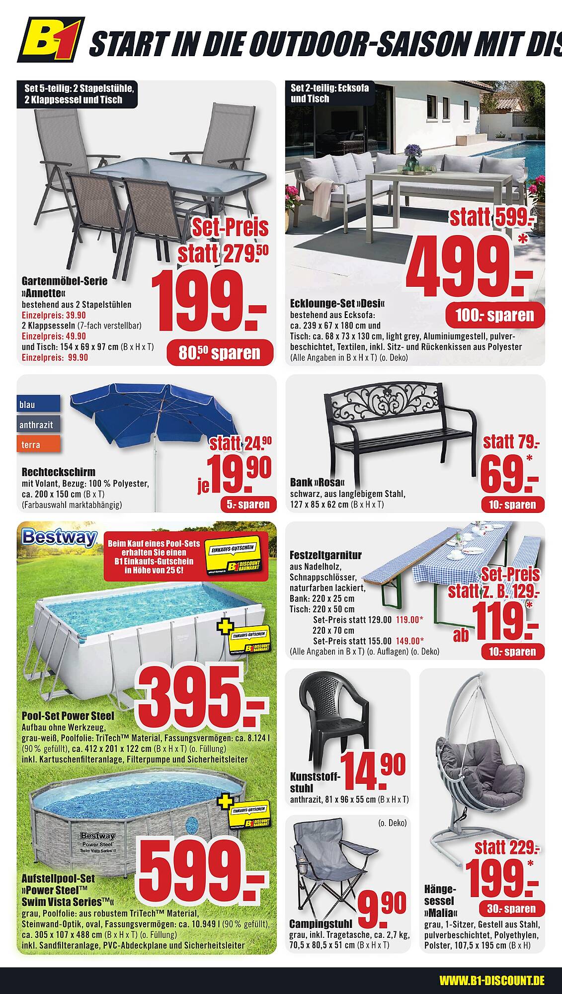 B1 Discount Baumarkt Prospekt woche 18 Seite 2