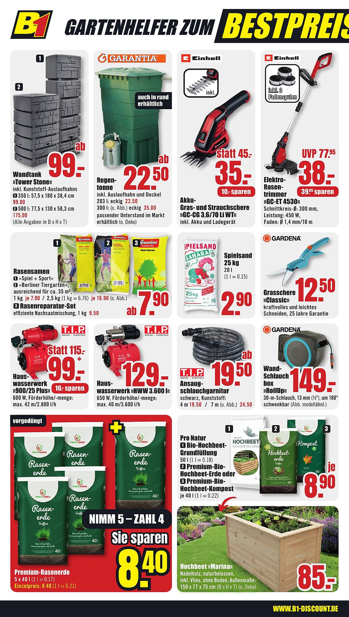 B1 Discount Baumarkt Prospekt woche 18 Seite 4