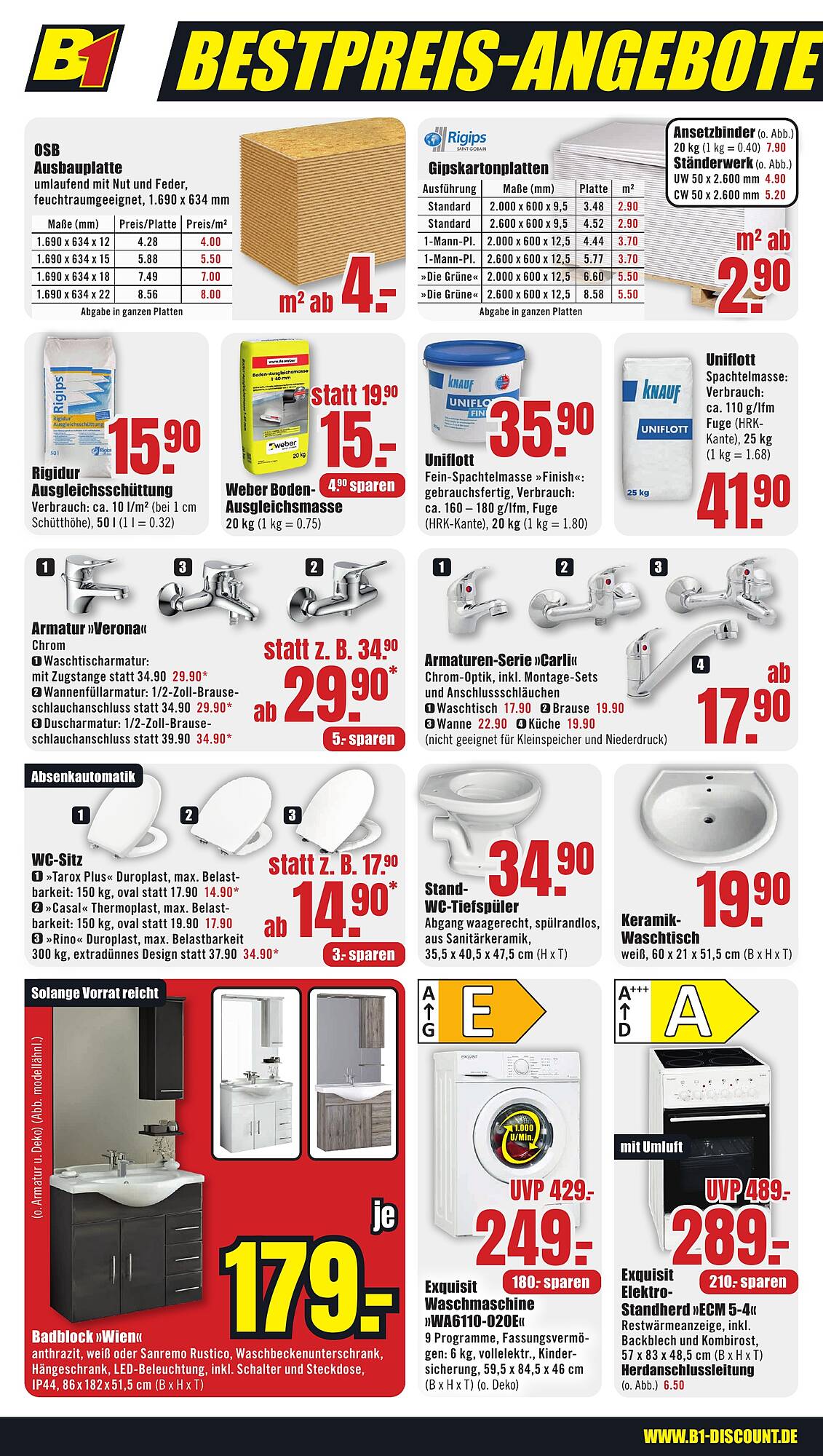 B1 Discount Baumarkt Prospekt woche 18 Seite 6