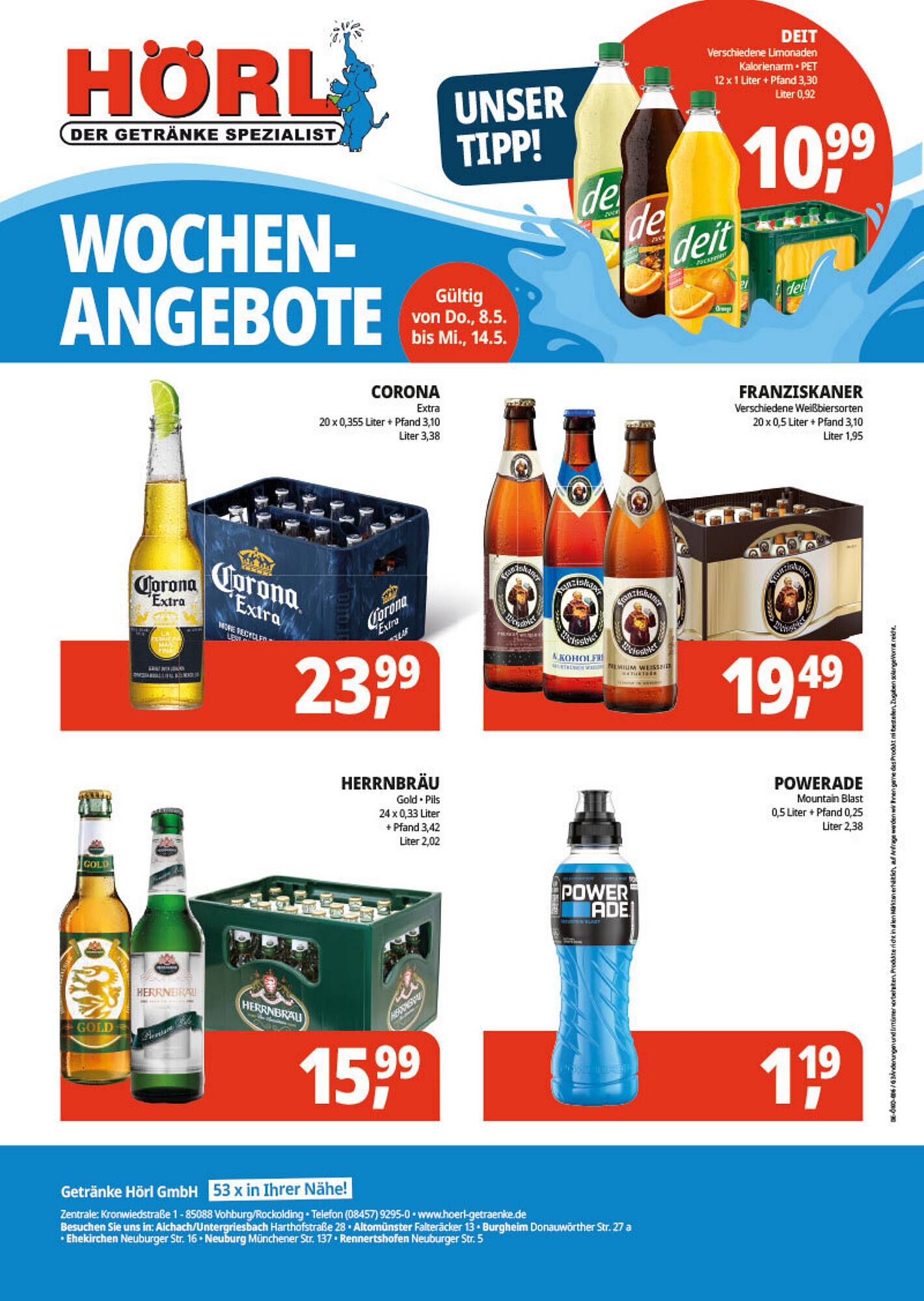 Hörl Getränke Prospekt woche 19 Seite 1