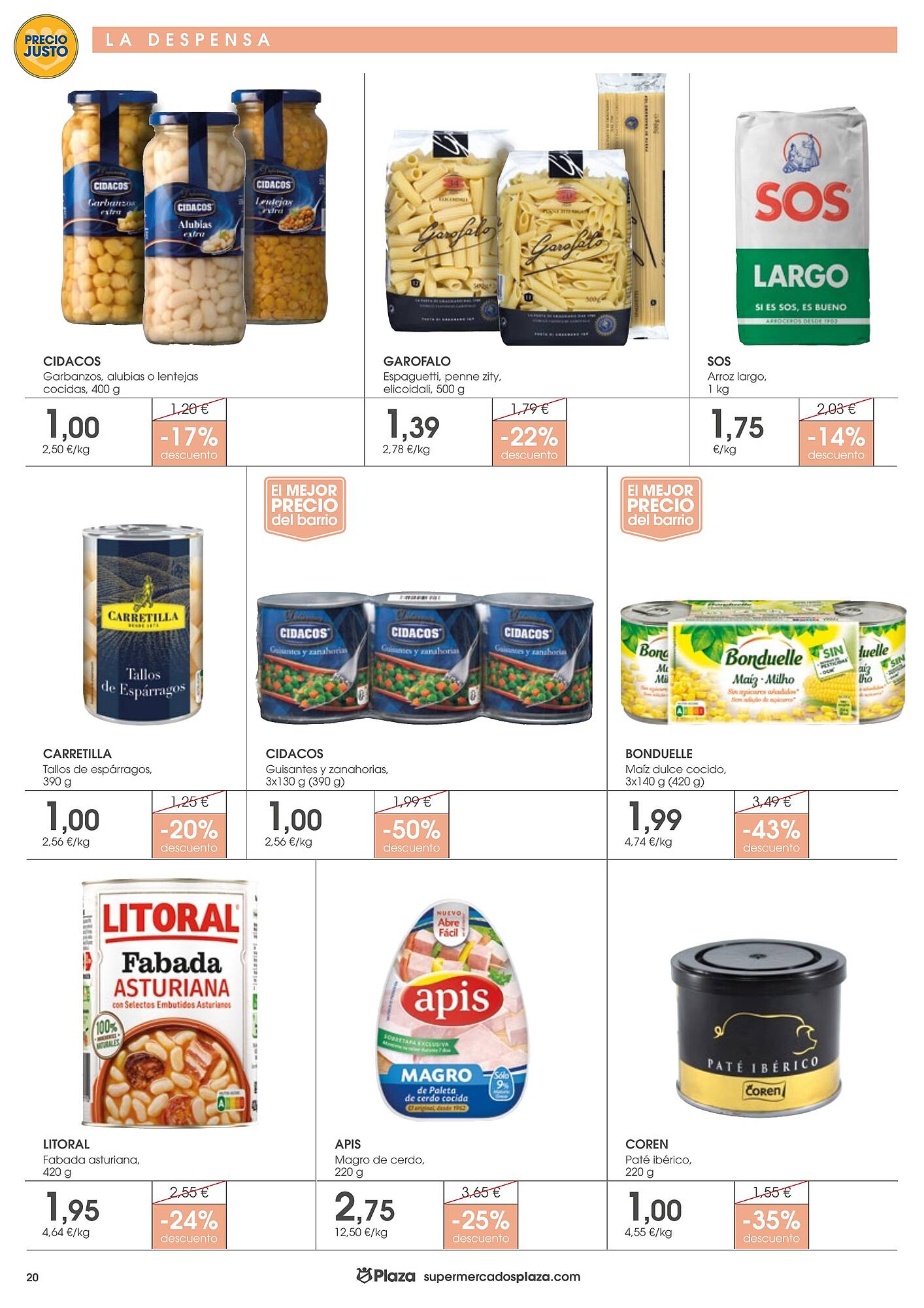 Folleto Supermercados Plaza Página 20