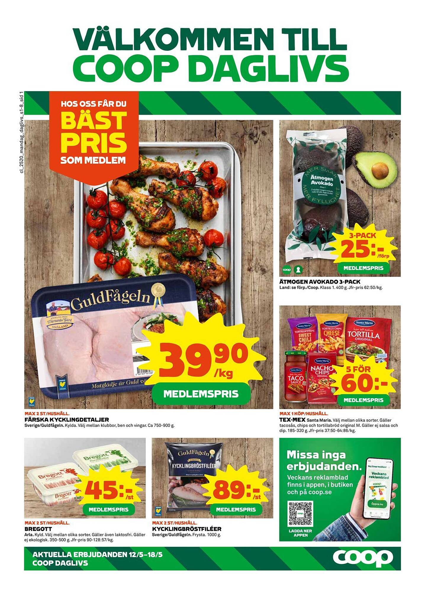 Coop Daglivs reklamblad vecka 20 Sida 1