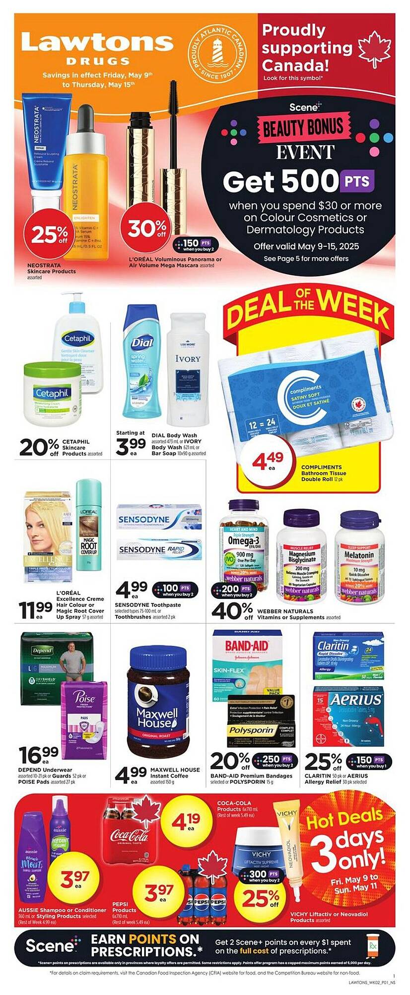 Lawtons Drugs flyer week 19 Page 1