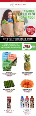 Monastery Bakery flyer (valid until 14-05)