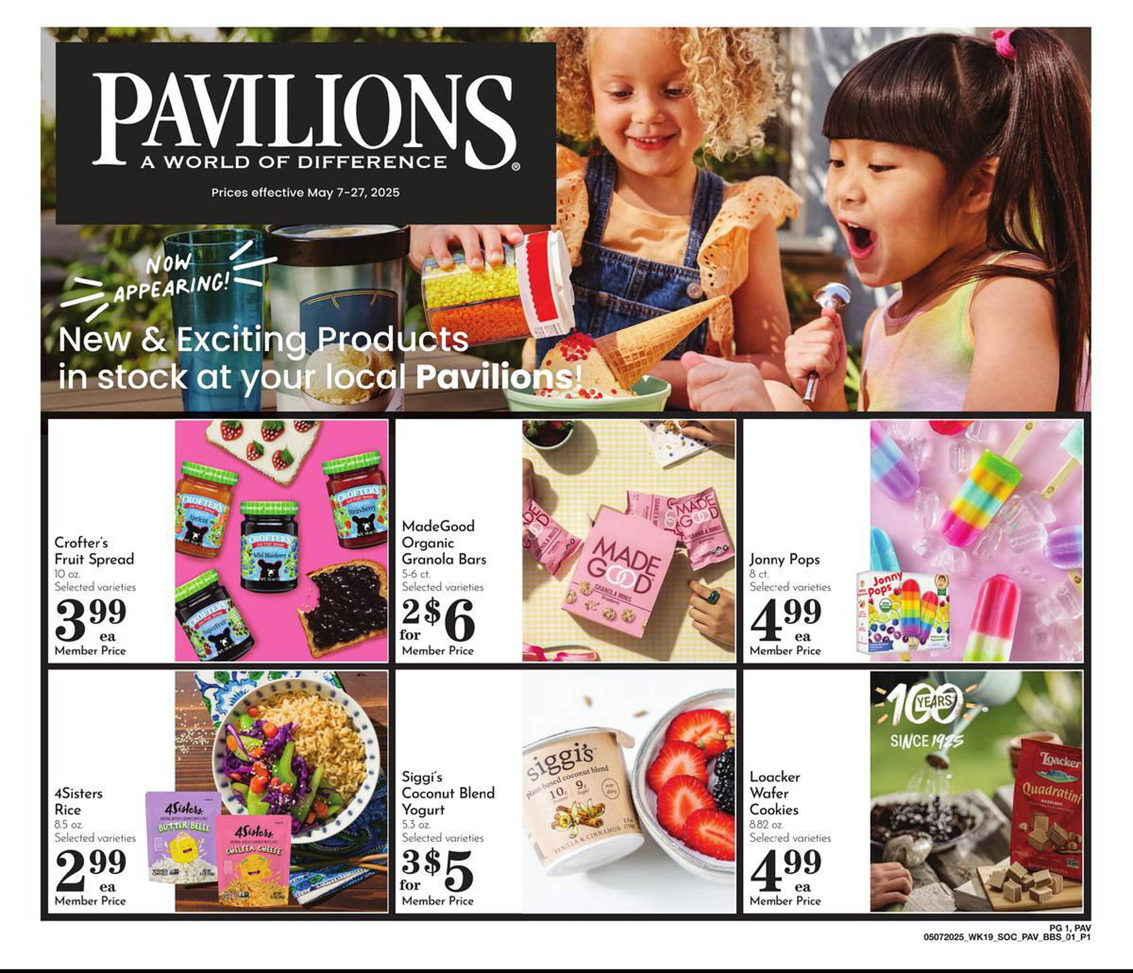 Pavilions Weekly Ad Page 1