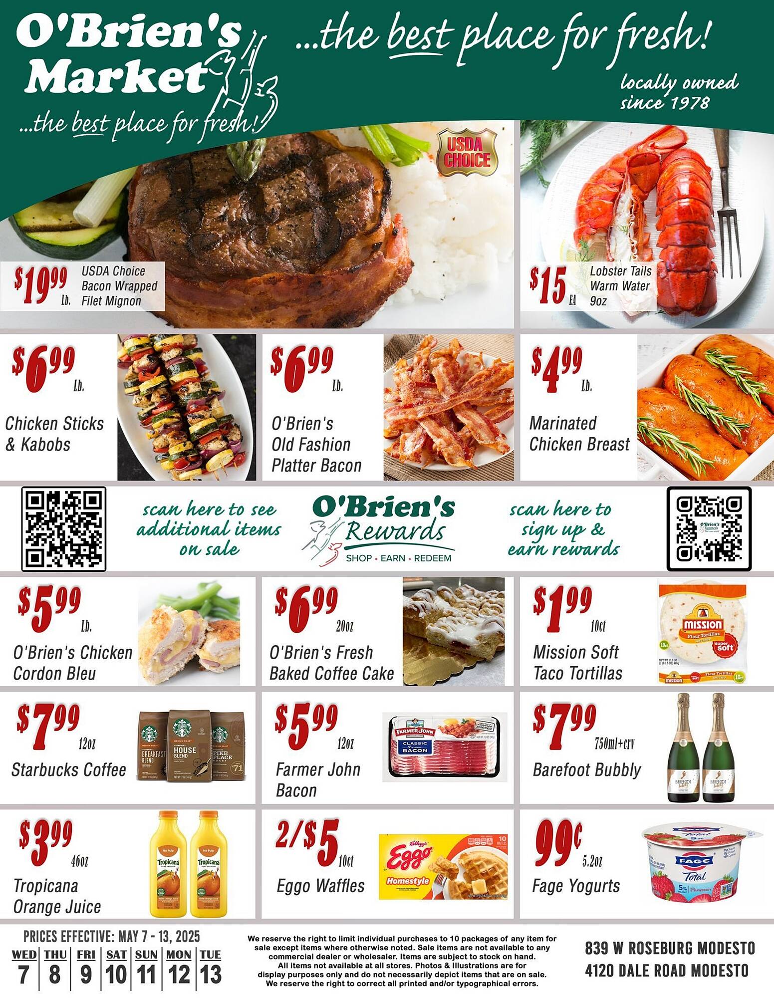 Obriens Market ad Page 1