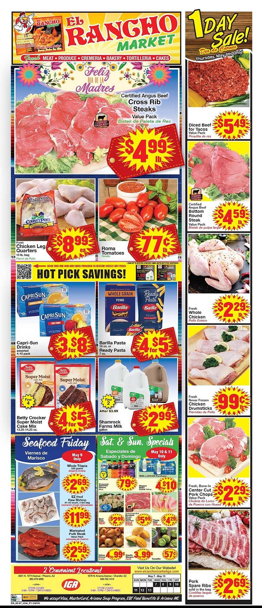 Supermercado El Rancho Weekly Ad week 19 Page 1