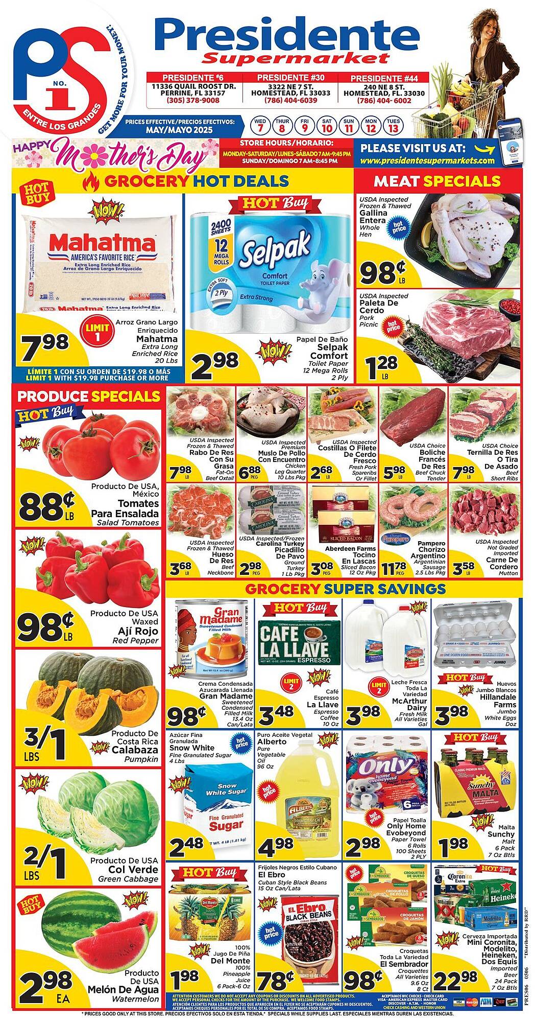 Presidente Weekly Ad Page 1
