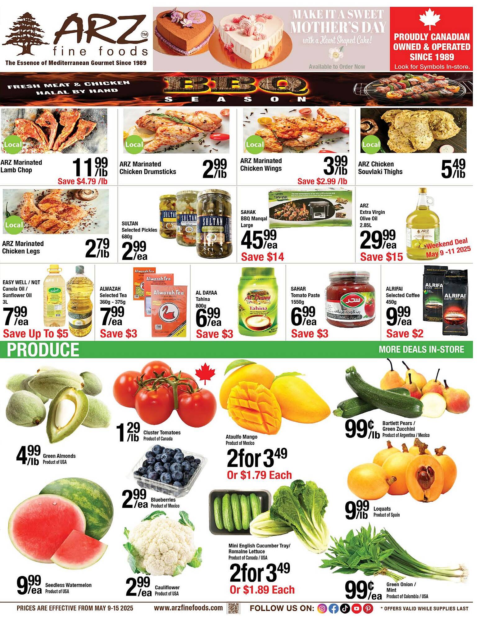 Arz Fine Foods flyer week 19 Page 1