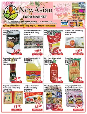 New Asian Food Market flyer (valid until 15-05)