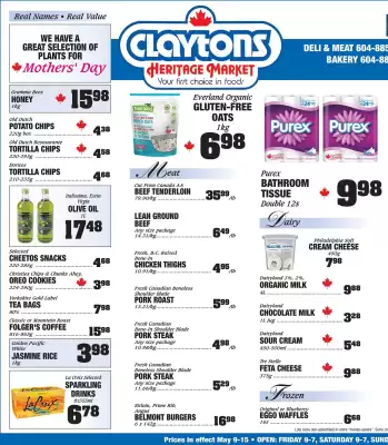 Claytons Heritage Market flyer (valid until 15-05)