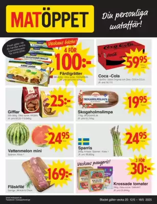 Matöppet reklamblad (giltig till och med 18-05)