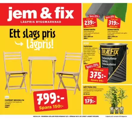 Jem&Fix reklamblad (giltig till och med 18-05)
