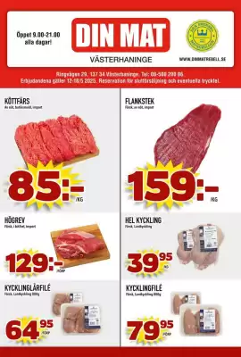 Din Mat reklamblad (giltig till och med 18-05)