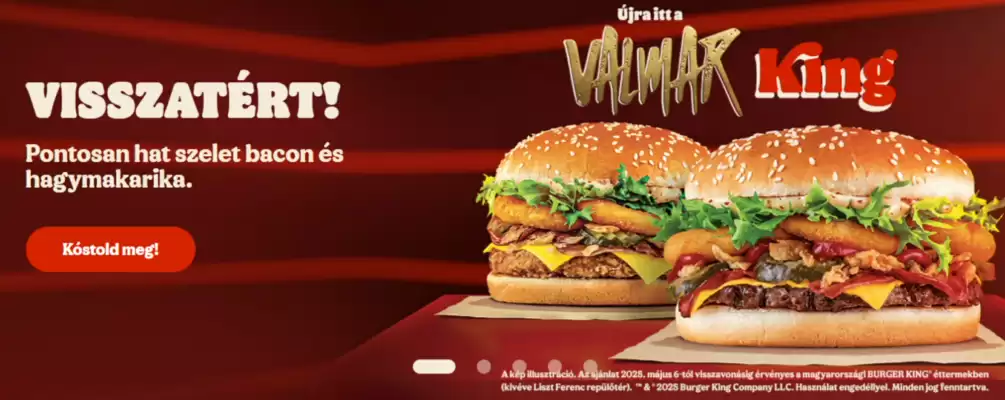 Burger King akciós újság (érvényes eddig: 19-05)