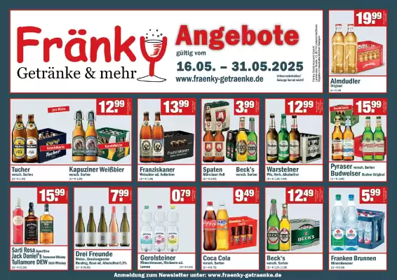 Fränky Getränke Prospekt (gültig bis 31-05)