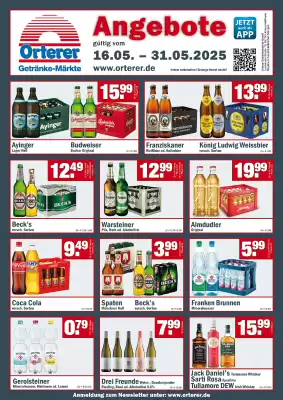Orterer Getränkemarkt Prospekt (gültig bis 31-05)