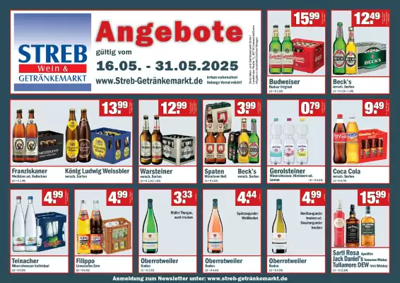 Streb Getränkemarkt Prospekt (gültig bis 31-05)