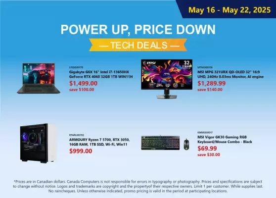 Canada Computers flyer (valid until 22-05)