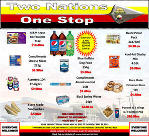 Two Nations One Stop flyer week 20 Page 1
