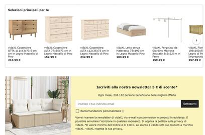 Volantino VidaXL Pagina 1