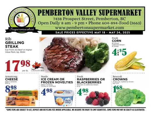 Pemberton Valley Supermarket flyer (valid until 25-05)