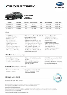 Subaru Flugblatt (gültig bis 30-06)