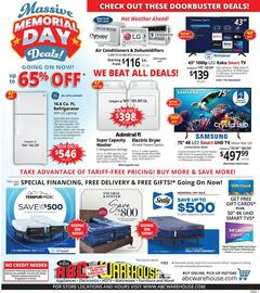 ABC Warehouse Weekly Ad week 21 Page 1