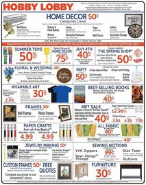 Hobby Lobby Weekly Ad week 21 Page 1