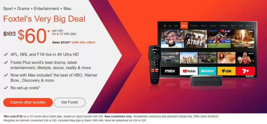 Foxtel catalogue (valid until 30-06)