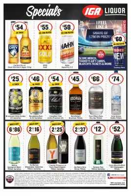 IGA Liquor catalogue
