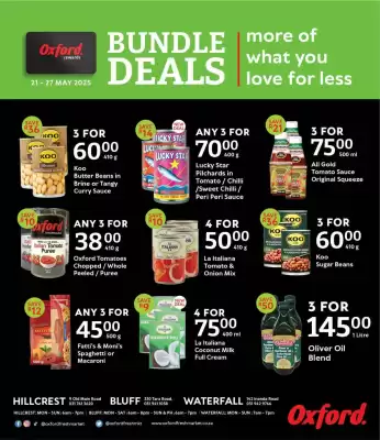 Oxford Freshmarket catalogue