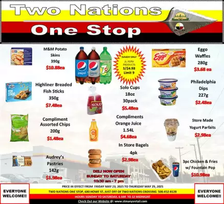 Two Nations One Stop flyer (valid until 29-05)