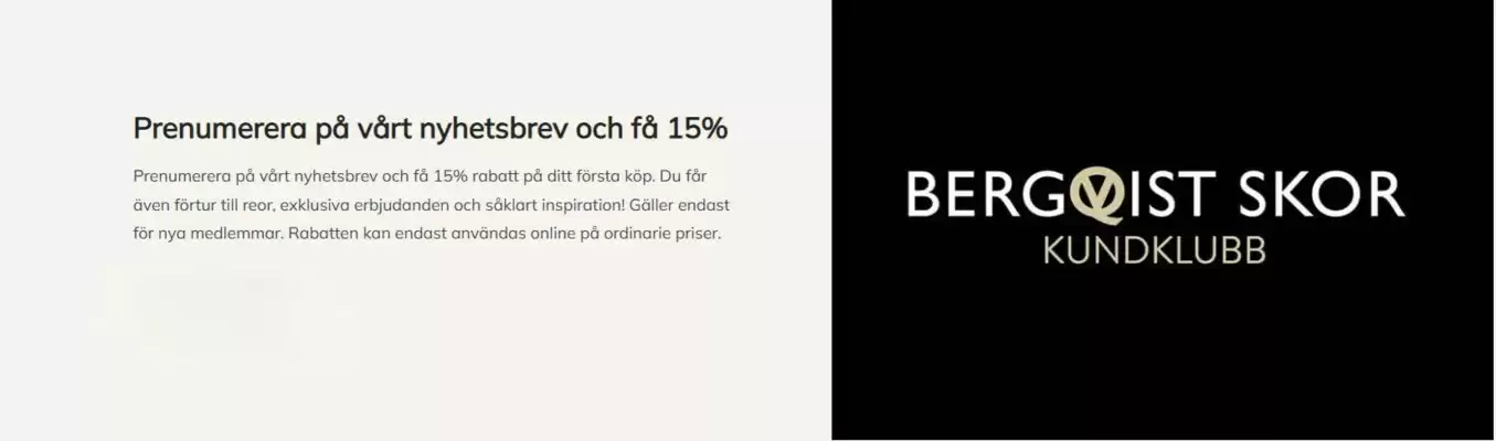 Bergqvist Skor reklamblad