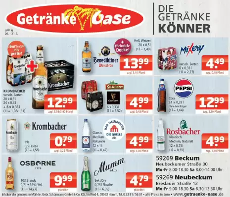 Getränke Oase Prospekt (gültig bis 31-05)