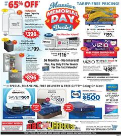 ABC Warehouse Weekly Ad week 22 Page 1