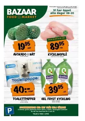 Bazaar Food market reklamblad