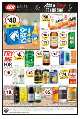 IGA Liquor catalogue