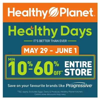 Healthy Planet flyer (valid until 4-06)