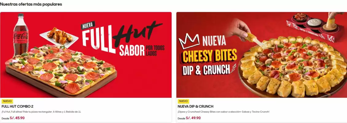 Catálogo Pizza Hut (válido hasta 30-06)
