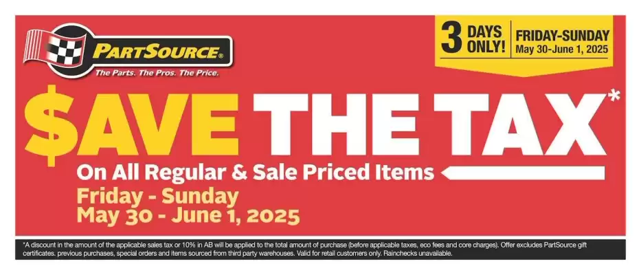 PartSource flyer (valid until 6-06)
